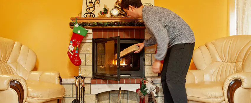 Rusted Metal Fireplace Restoration in Weslaco, Texas